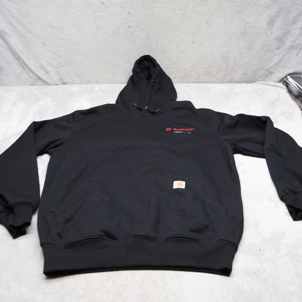 Carhartt Hoodie Mens Medium BLK Paxton Rain Defender Loose Fit Fleece Sweatshirt